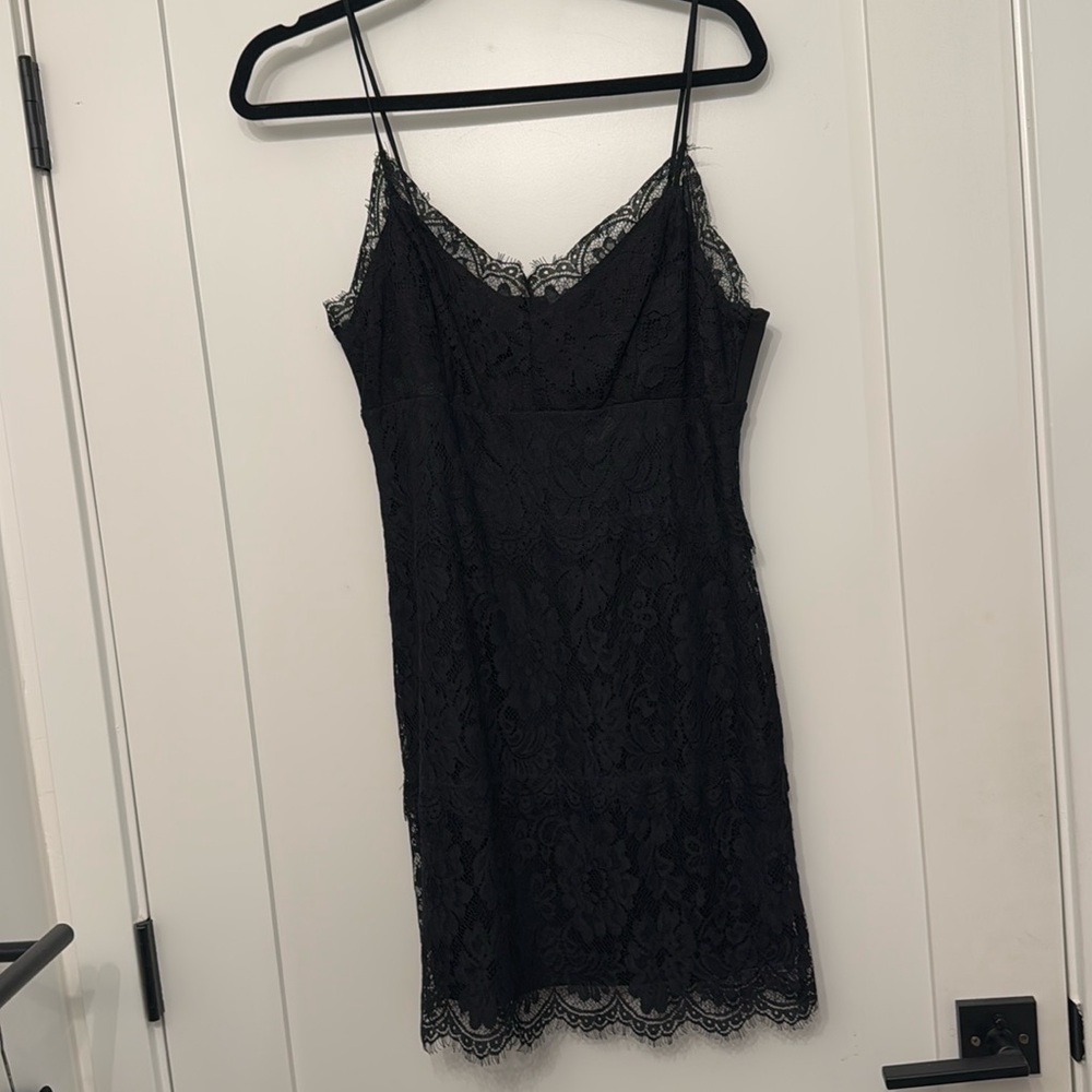 Black lace cocktail dress